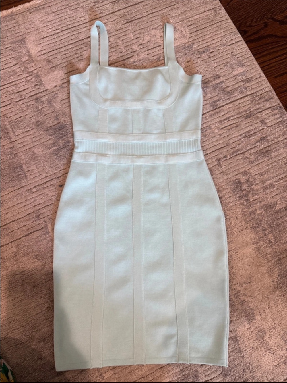 Guess Light Aqua fitted corset like Beautiful Midi Dress Small - Picture 8 of 9
